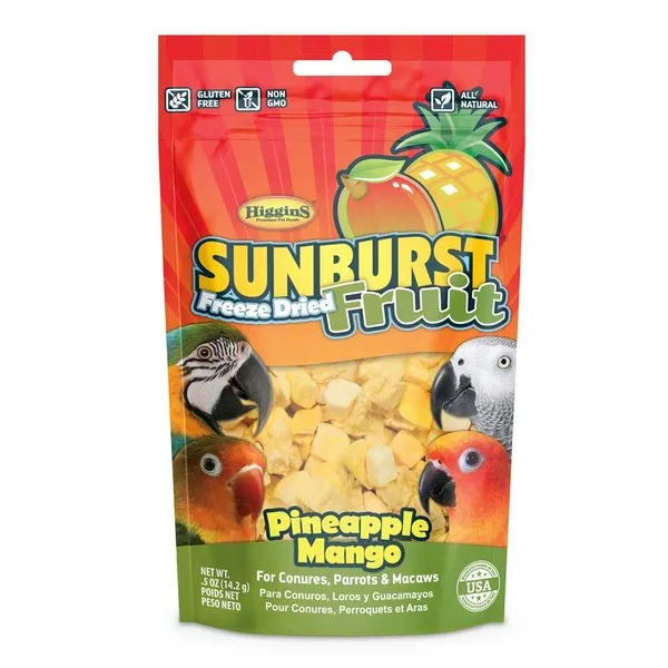 .5 oz. Higgins Sunburst Freeze Dried Fruit Pineapple Mango - Treats